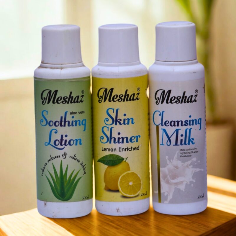 Meshaz Skincare Trio – Cleanse, Soothe & Shine Set