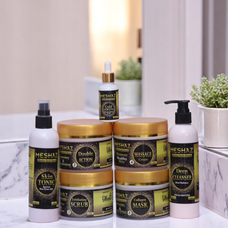 Meshaz Hydra Gold Facial – Luxury Glow & Hydration