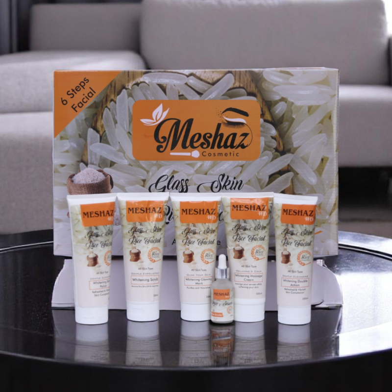 Meshaz Rice Facial – 6 Steps for Glossy Skin